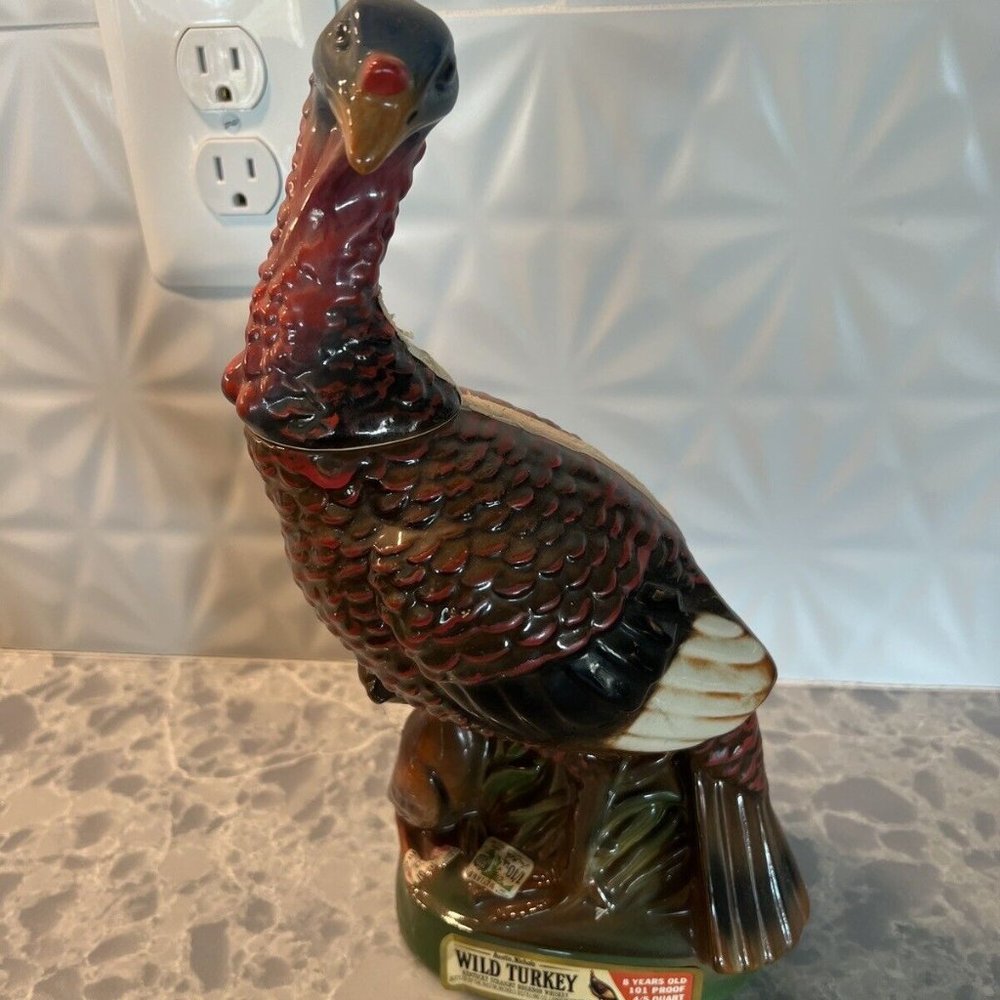 Vintage - 1974 "Wild Turkey & Poult" Series 4 Wild Turkey Whiskey Decanter